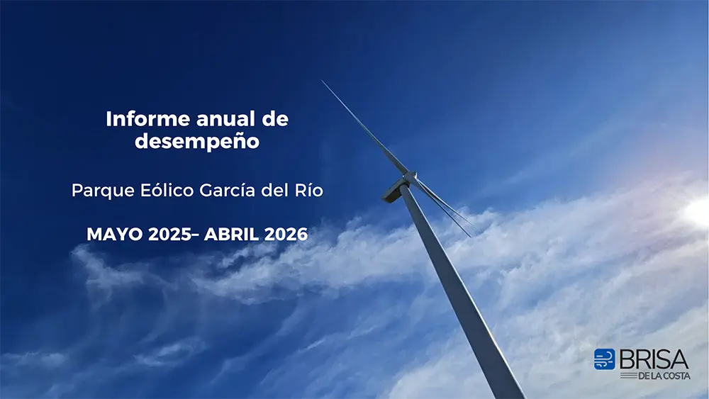 Informe anual Parque Eólico García del Río Mayo 2025 – Abril 2026.
