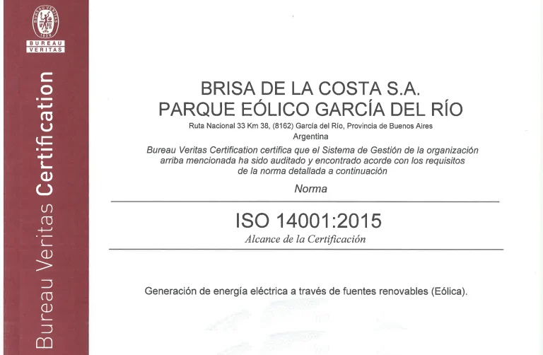 Certificado N° AR-0240234 V01